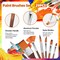 29 pcs Paint Brush Set,GETHPEN Acrylic Paint Brushes,Artist Series with Wide Flat,Round, Filbert, Flat, Fan,Angle,Dagger,Cat Tongue,Detail Brush,Rigger for Oil,